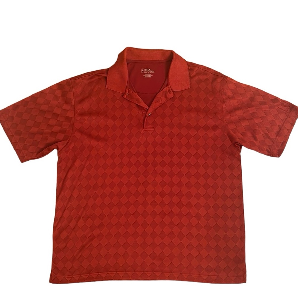 PGA Tour Diamond Patterned Polo Mens Size XL